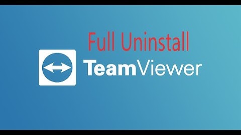 Full uninstall TeamViewer