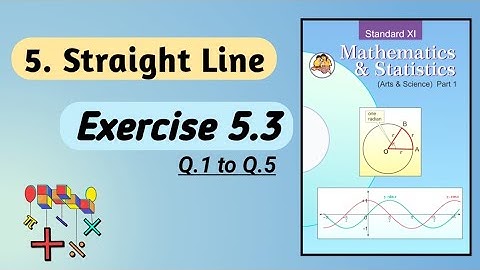 Exercise 5.3 class 11th maths part 1 chapter 5 Straight line | Q.1 to Q.5