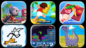 Tom Jetski 2, FishingHook, Escape Masters, Shortcut Run, Lunch Box, The Cook | Gameplay 66371834