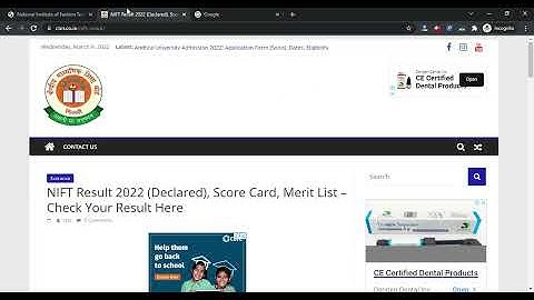 NIFT 2022 Result (Declared) - Check How To Download NIFT Result 2022 By Official Link