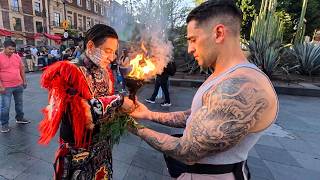 EVIL SPIRITS GO AWAY! 😤 $1 SPIRITUAL CLEANSING Limpia by Indigenous Aztec (Zocalo Mexico)
