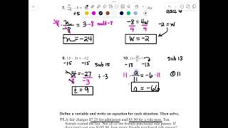 Solving Two-Step Equations for Algebra 1