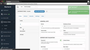 How to sync a Database and Backand