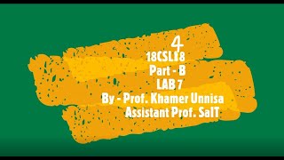 Celebrity VTU 18CSL38 LAB EXP - 7 Wealth