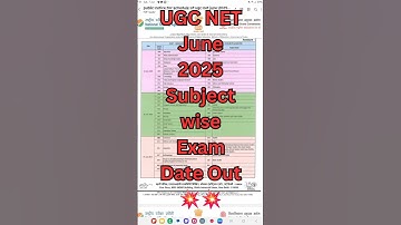 UGC-NET June 2025 📢 Exam Dates Out! | Subject-Wise Schedule 🔥 #shorts