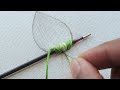 Gorgeous 3D leaf hand embroidery|latest hand embroidery|hand embroidery leaf embroidery
