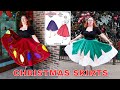 I made TWO 1950's Christmas Skirts from Mrs. Depew's Circle Skirt pattern 3202A