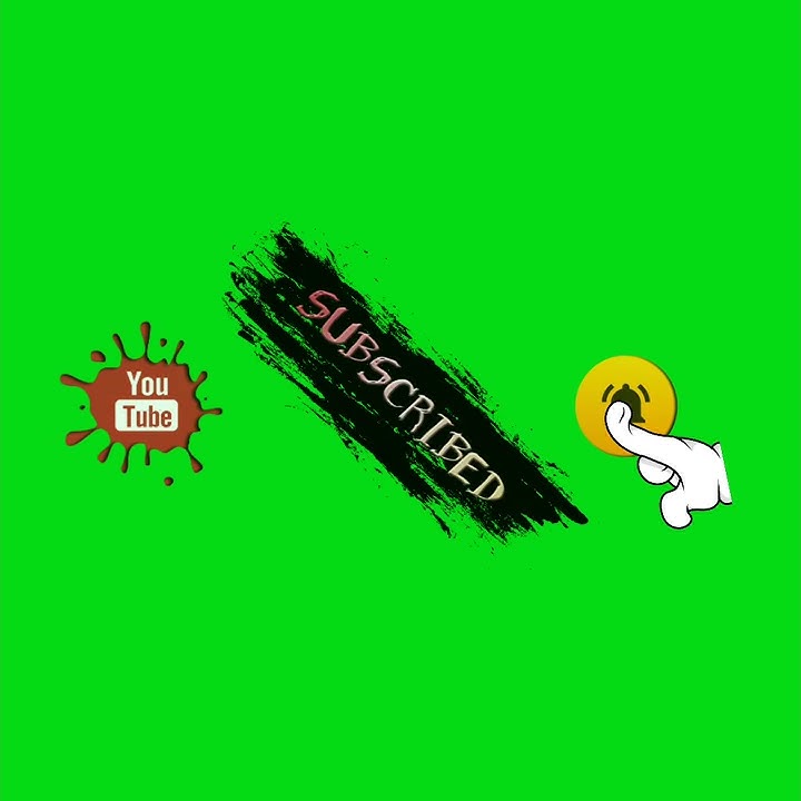 Green Screen Subscribe & Lonceng Youtube