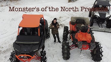 Monster Polaris Highlifter on 40s in the snow (first Drone video)