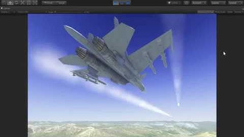 Unity3D Fighter Complete Template:Observing Su35 fighter from different angles