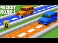 Where does LEAD THE LAVA ROAD VS WATER ROAD in Minecraft ? SECRET CAR ROAD !