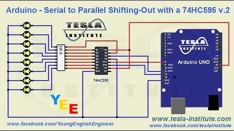 Arduino   Serial to Parallel Shifting Out with a 74HC595 v 2