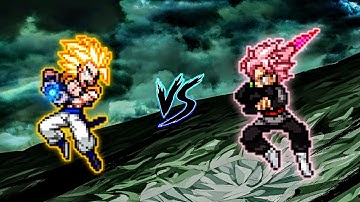 Gogeta SSJ DBFZ (New) VS Goku Black SSR DBFZ V2 in Jump Force Mugen