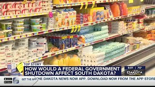 How would a federal government shutdown affect South Dakota?