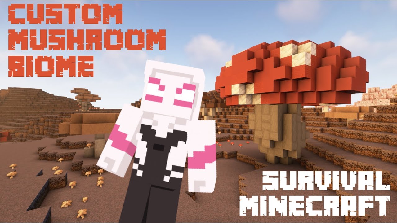 I BUILT a Custom MUSHROOM BIOME in Survival Minecraft - YouTube
