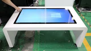 touch screen smart table for high tea, gathering, play games U-shape