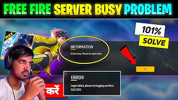 "Free Fire Server Busy Problem Solved ✅ | 100% Working Trick in 2025 🔥"