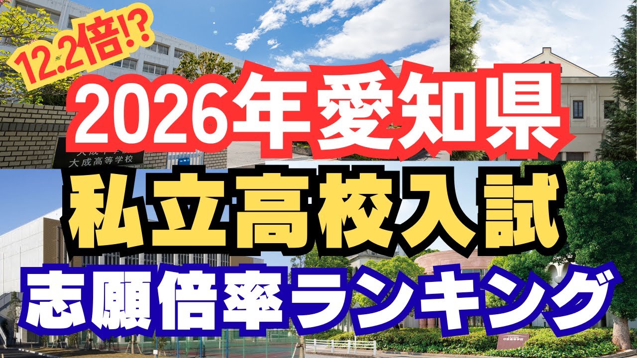 【最新2026年入試】愛知県私立高校 志願倍率ランキングTOP21校｜どの高校が一番人気？
