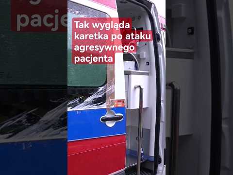 #shorts Karetka po ataku agresywnego pacjenta, Katowice #news #wiadomości
