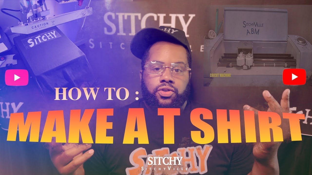 HOW TO : MAKE A T SHIRT USING A HEAT PRESS & CRICUT MACHINE - YouTube