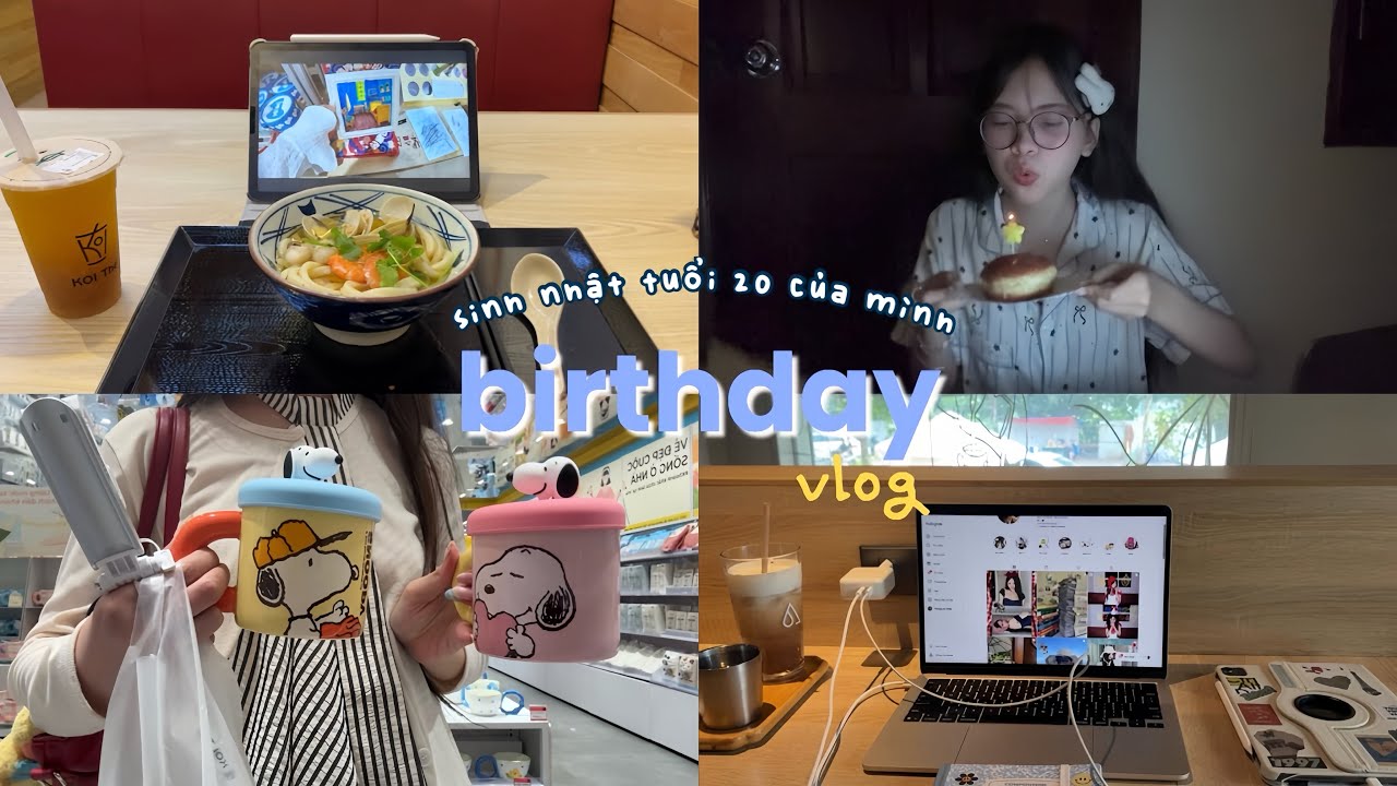 BIRTHDAY VLOG| Ngày sinh nhật tuổi 20 của mình, ăn bánh, đi cafe, ăn trưa, mua quà, đi học,...#vlog