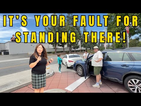 ANGRY MAN CRASHES CAR OVER CAMERAS!