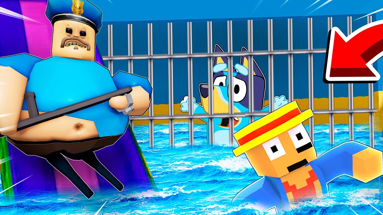 ESCAPAMOS DEL PARQUE ACUÁTICO DE BARRY PRISION CON BLUEY! 😱