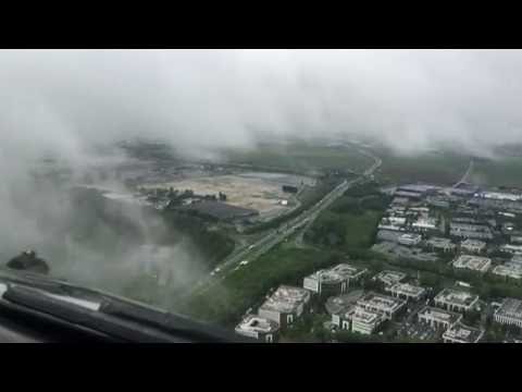 Boeing 777 Approach and Landing Runway 25 LeBourget Airport France at Weather Minimums