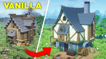 I Upgraded This Minecraft Survival Starter House In INSANE Detail