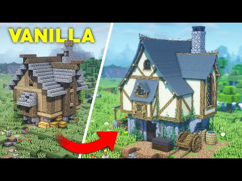 I Upgraded This Minecraft Survival Starter House In INSANE Detail