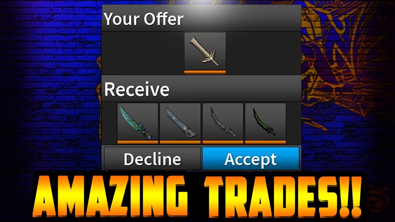 How To Make Massive Profit Amazing Knife Trades Roblox Assassin Youtube - roblox assassin trading