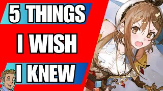 ATELIER RYZA 3 - Five Things I Wish I Knew: Hints and Tips for Beginners