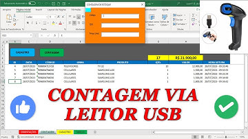 Planilha Pronta para Contagem de Estoque com Leitor de Código de Barras USB