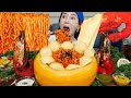 [Mukbang ASMR] 초대왕 치즈 퐁듀 !? 🧀 치토스 킹타이거 새우튀김 & 불닭볶음면 CheeseFondue Cheetos KingTigerShrimp 🦐 Ssoyoung