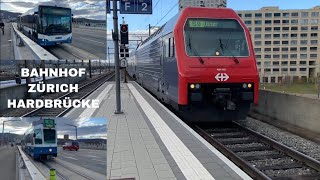 Züge beim Bahnhof Zürich Hardbrücke |Trains at Zurich Hardbrücke station (2020)