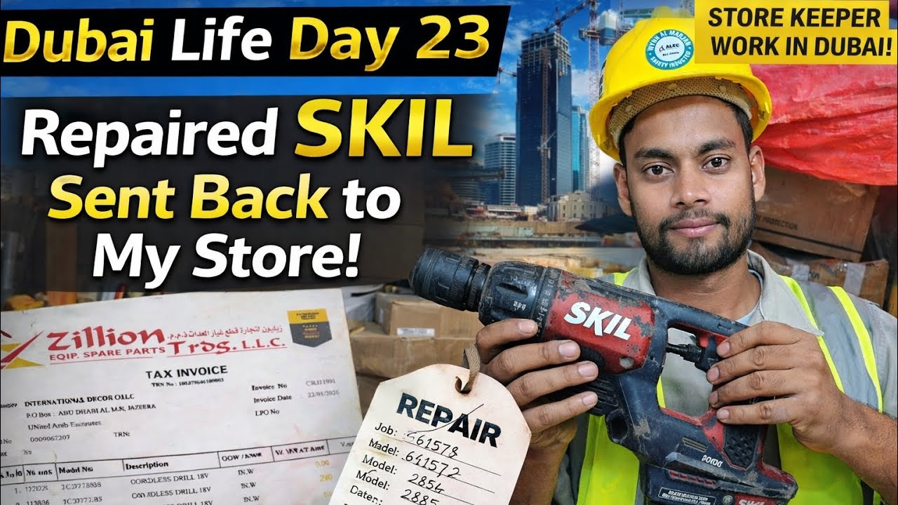 Dubai Store Keeper Life 🇦🇪 | Repair Se Aaya Purana SKIL | Day 23 Vlog 