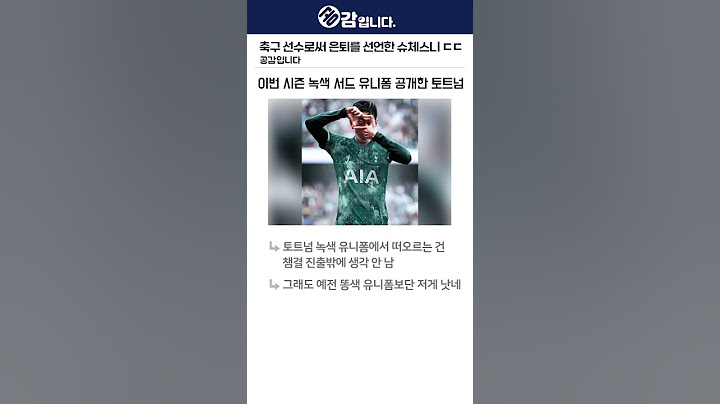 축구 선수로써 은퇴를 선언한 슈체스니 ㄷㄷ
