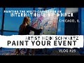 PAINT YOUR EVENT: VLOG #25 Live Painting a Multi-Canvas for a International VIP DinnerChicago