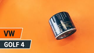 Ölwechsel VW GOLF 4 1J (wie Öl und Ölfilter wechseln) [AUTODOC TUTORIAL]