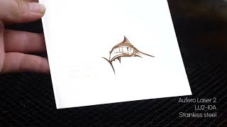AL2 LU2 10A engrave on stainless steel