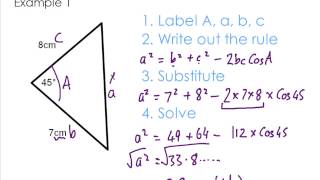 Using the Cosine Rule to find a length