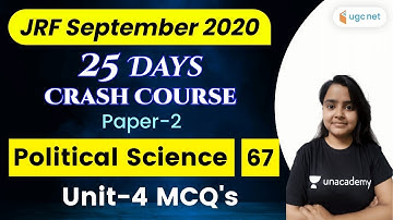 UGC NET Paper 2 Crash Course | Political Science by Preeti Sharma | Unit-4 MCQ