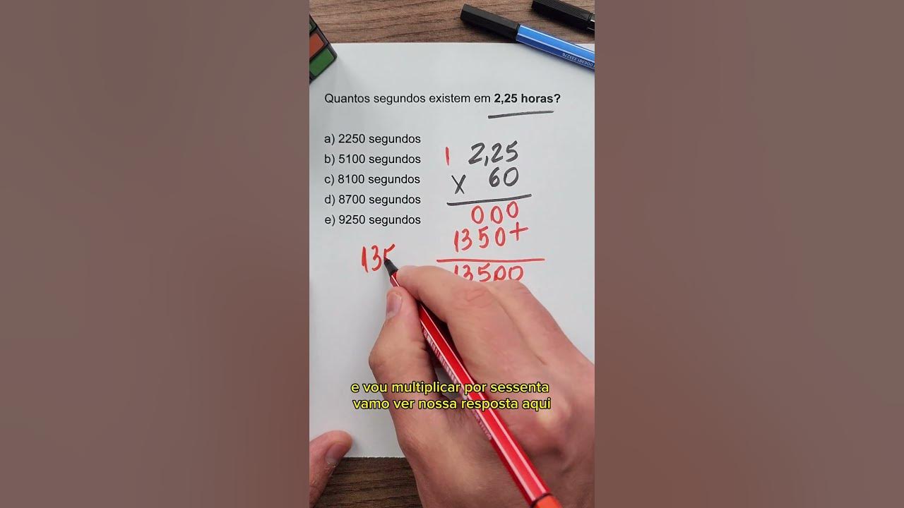 Segundos em horas! #Matemática #enem #concursos #educação #professor