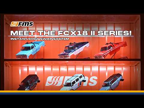 How many different body colors of the FCX18 II F-100 did you spot in the video?