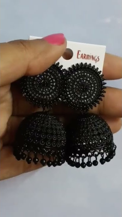 everyone's favourite black colour jhumka earring #jhumka #jhumka #earrings #jhumki
