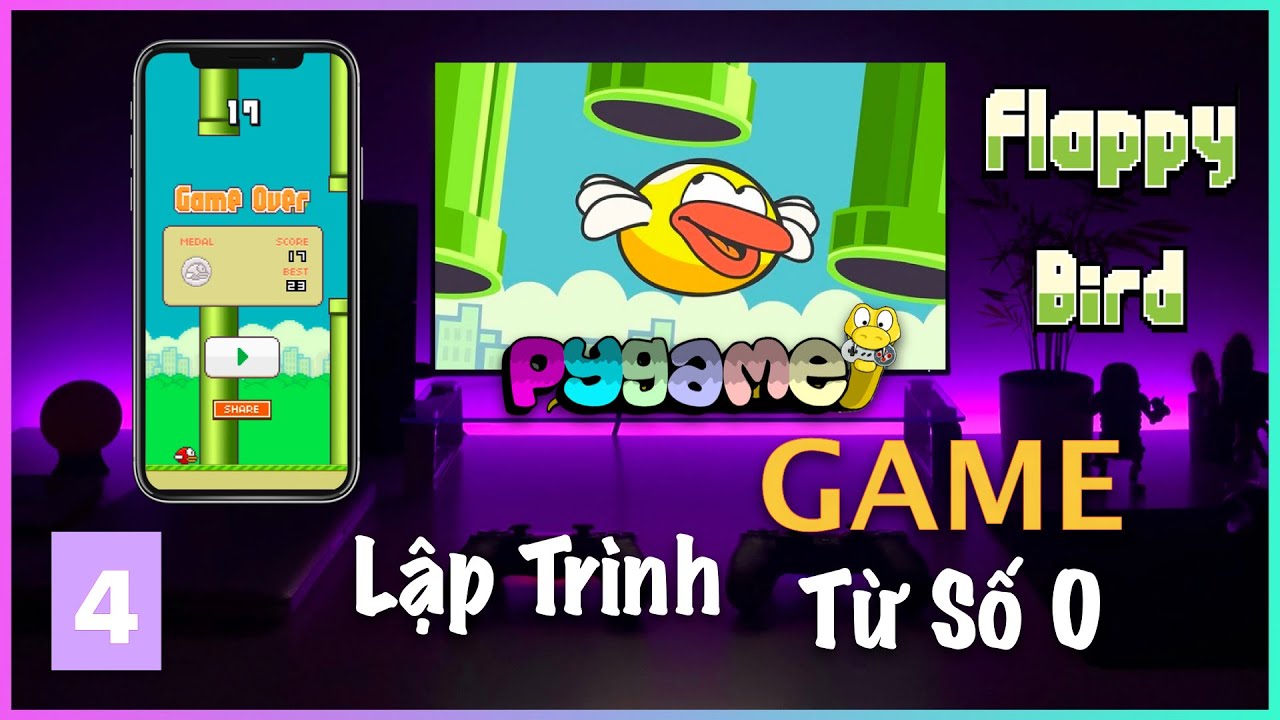 Lập Trình Game Flappy Bird với Python Cho Người Mới... - youtube