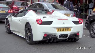 Over summer, lord aleems ferrari 458 italia was driving around the
streets in knighsbridge. car is a gorgeous white with red interior.
truly stunning. ...