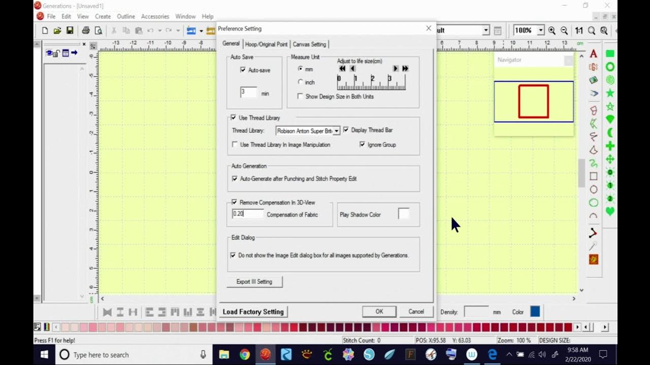 Embroidery Digitizing Setting Your Preferences Video 3 Of 21 YouTube