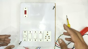 3 switch 1 socket 1 indicator 1 fan regulator connection kaise kare | switch board connection
