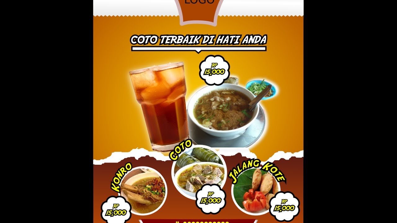  Cara  membuat  flyer pamflet kuliner YouTube